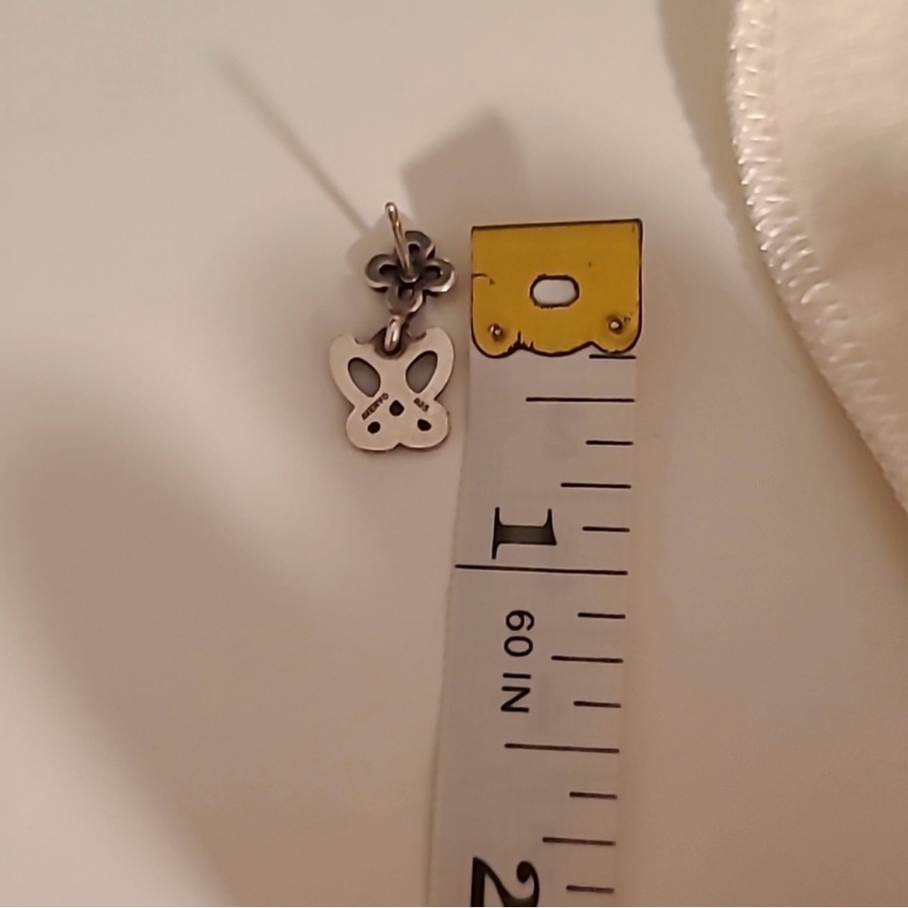 RETIRED James Avery Silver Floral and Butterfly Earrings - Picture 4 of 8